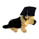 Sargeant German Shepherd plush wearing grad hat