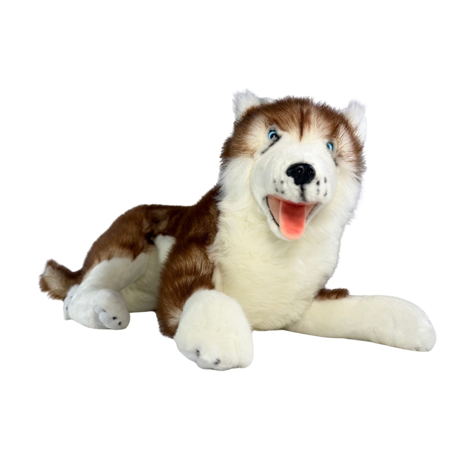 Scarlet Husky plush toy lying front view