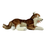 Scarlet Husky plush toy lying side view