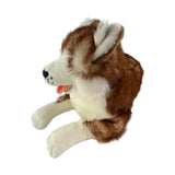Scarlet Husky plush toy lying front view