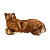 Scarlet Husky plush toy lying back view
