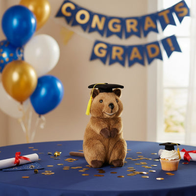 Gradhat Sheldon - Edward with Graduation Hat- Quokka - 21cm standing