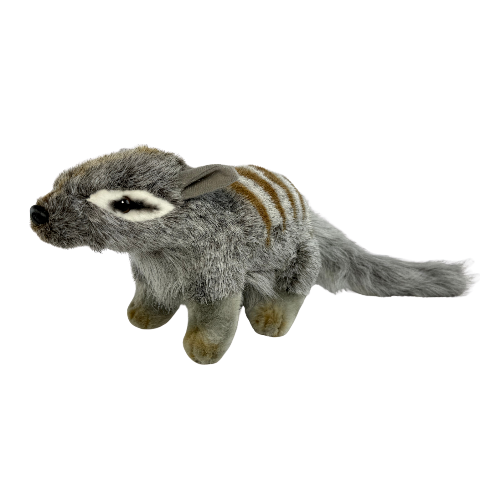 Plush toy resembling a Numbat on a white background