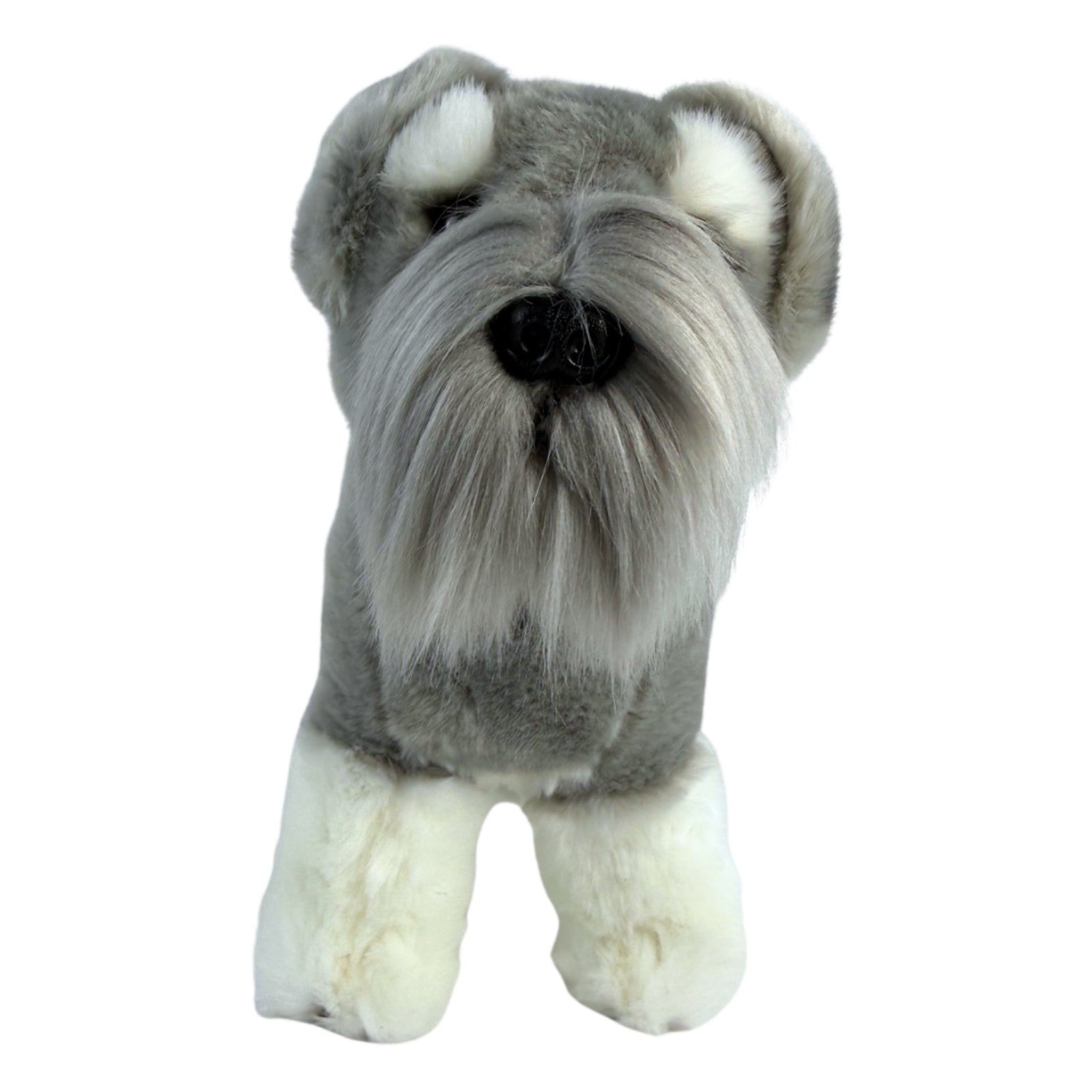 Sherlock Schnauzer plush toy standing front view