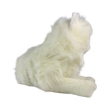 Snowflake Persian cat plush toy lying