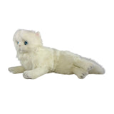 Snowflake Persian cat plush toy lying