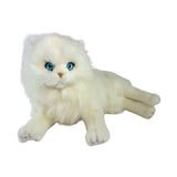 Snowflake Persian cat plush toy lying