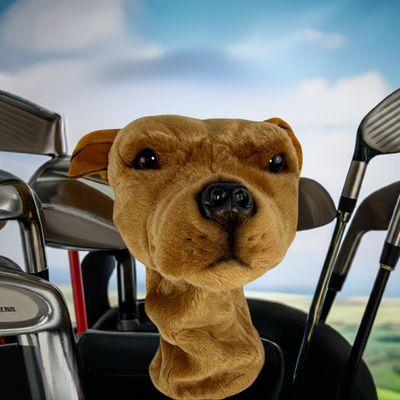 Staffy Golf Cover, brown