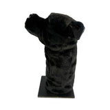 Black Staffy golf club head cover side view
