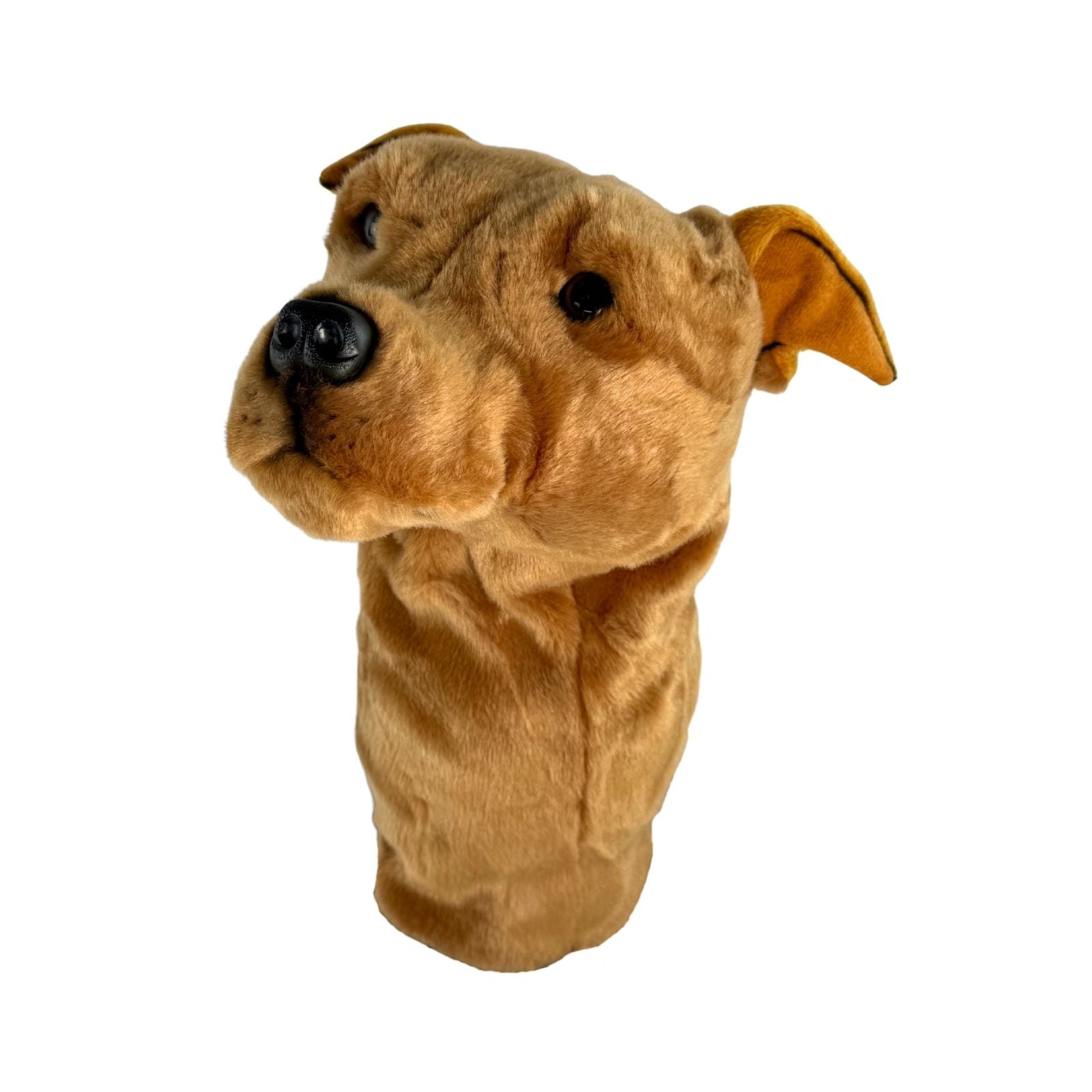 Brown Staffy golf club head cover