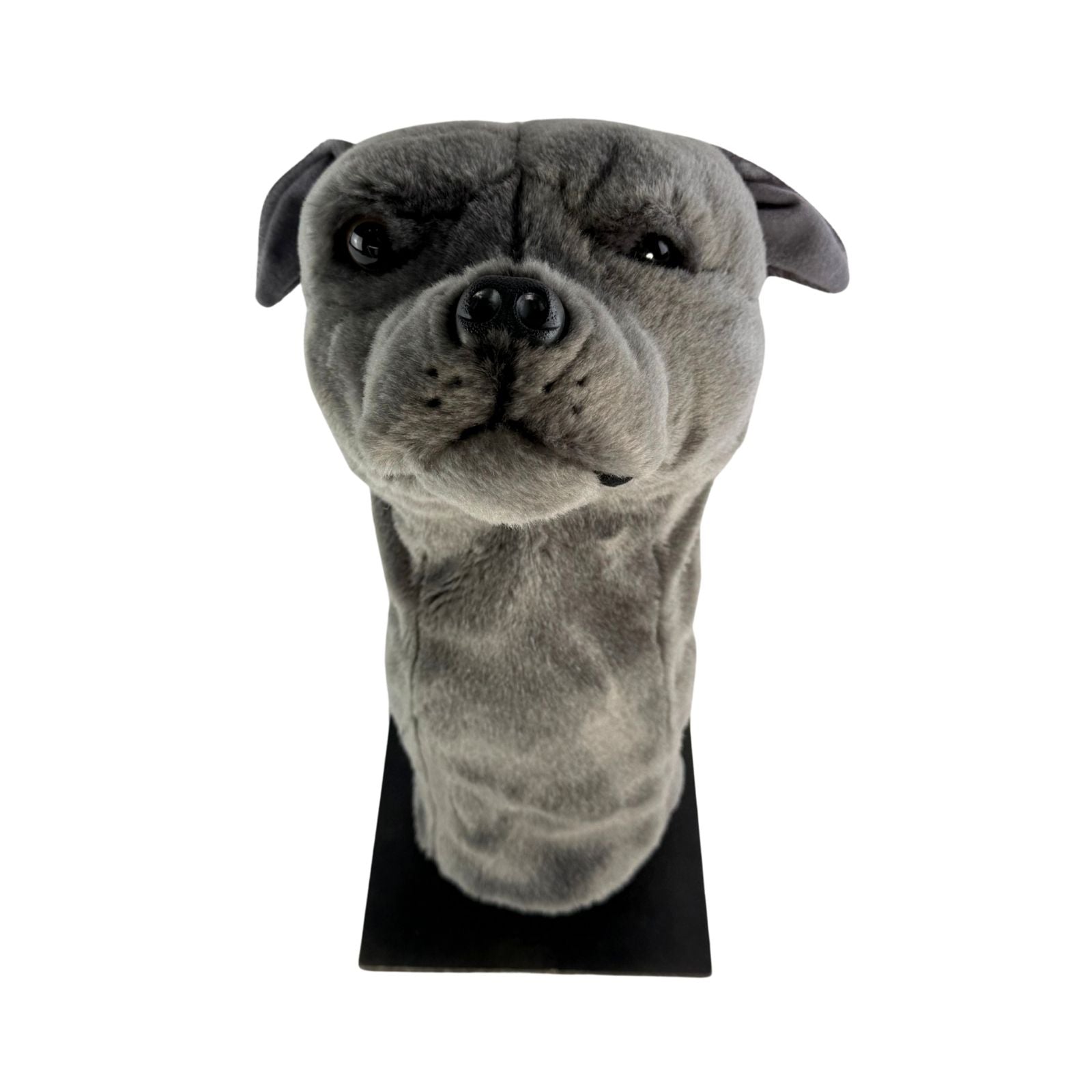 Staffy golf club head cover front view