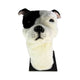 White Staffy golf club head cover front view