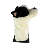 White Staffy golf club head cover side view