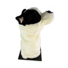 White Staffy golf club head cover side view