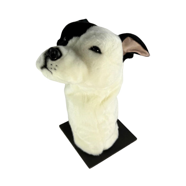 White Staffy golf club head cover
