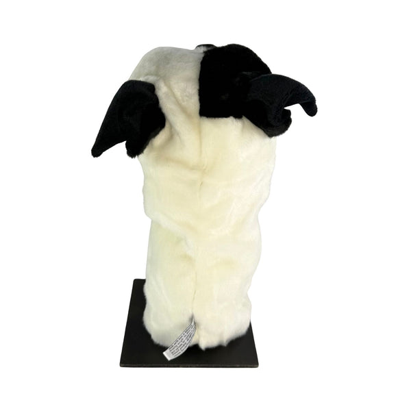 White Staffy golf club head cover back view