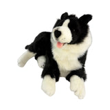 Starsky Border Collie plush toy lying front view