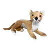 Plush toy resembling a puma on a white background