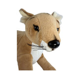 Plush toy resembling a deer on a white background