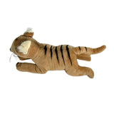 Plush thylacine toy on a white background