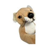 Plush toy head of a animal with a white background