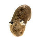 Plush toy resembling a Wombat on a white background