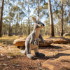 Trudy (Kangaroo with joey - 40cm, grey)