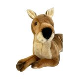 Plush deer toy on a white background
