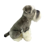 Watson Schnauzer plush toy sitting side view