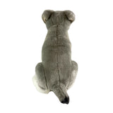 Watson Schnauzer plush toy sitting back view
