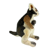 Plush toy of a kangaroo on a white background