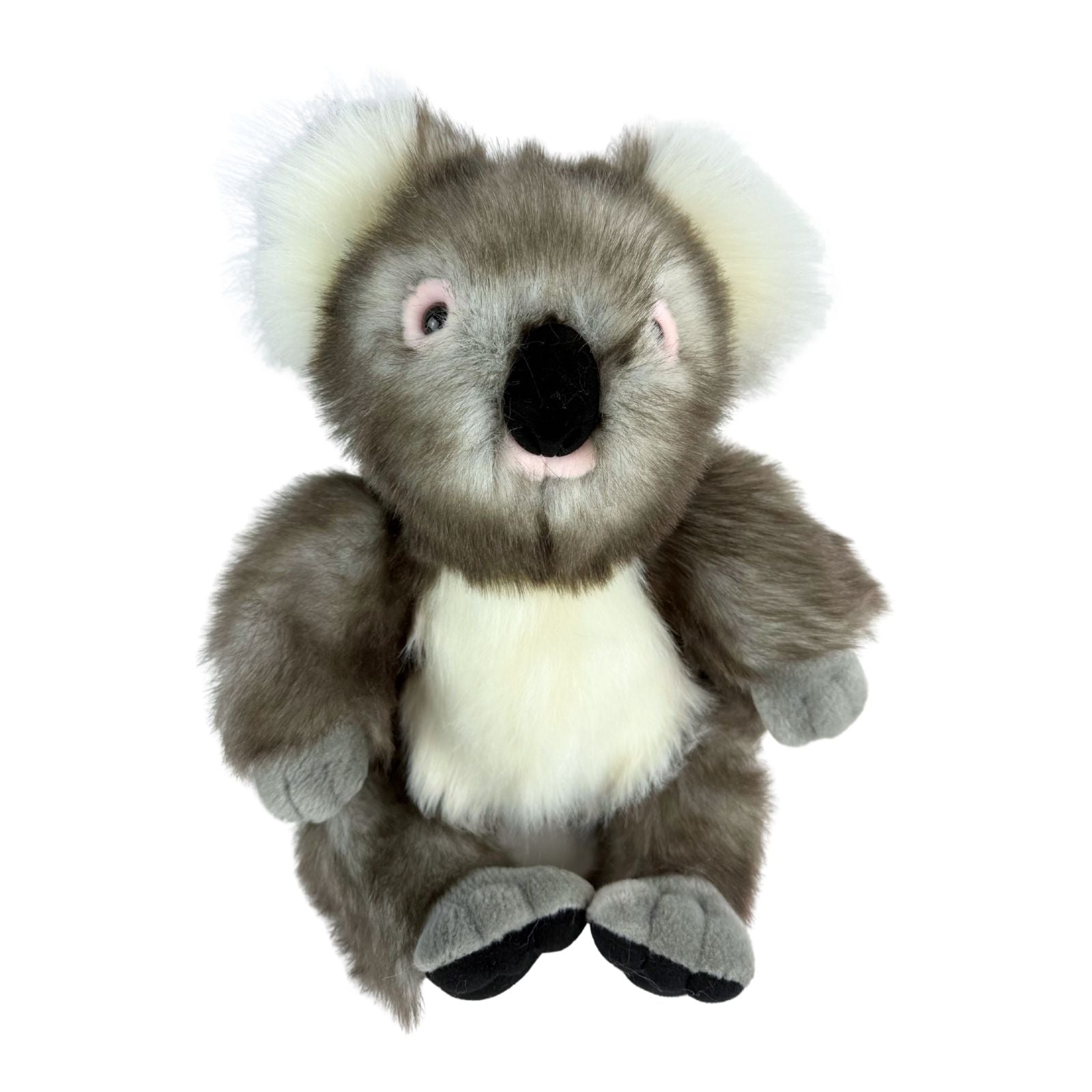 Plush toy koala on a white background