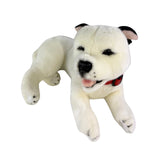Winter Staffy plush toy lying