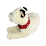 Winter Staffy plush toy lying