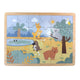 Aussie animals wooden puzzle featuring koala, kangaroo, platypus and crocodile