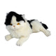 Woodrow Piebald cat plush toy lying