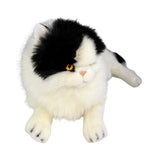 Woodrow Piebald cat plush toy lying front view