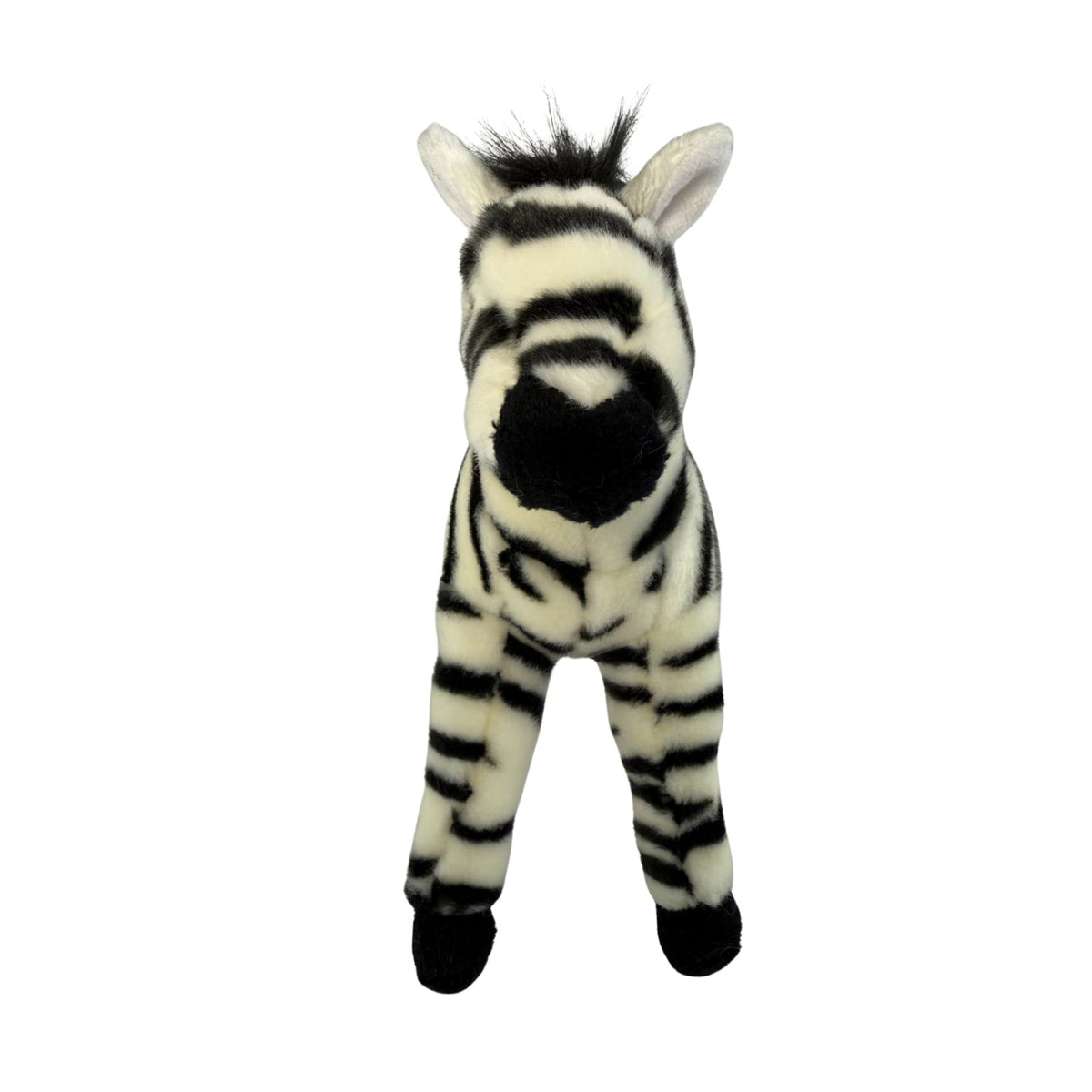 Zara zebra plush toy front view