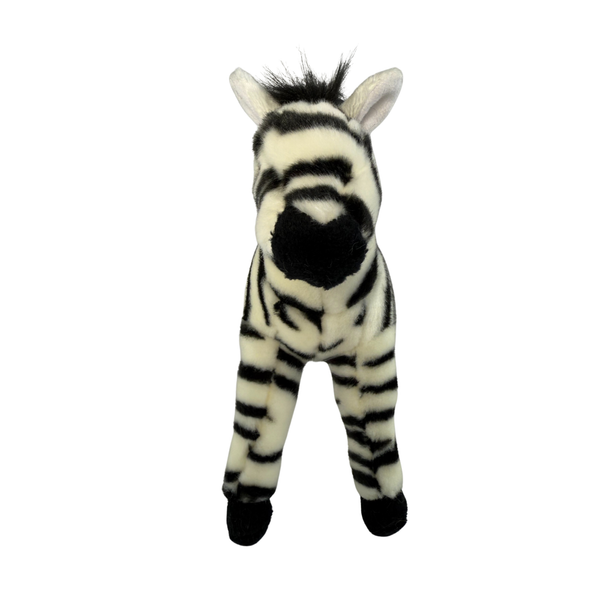 Zebra plush toy and is soft with hand-airbrushed details